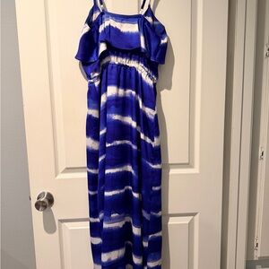 Express Tie-Dye Blouson Midi Dress